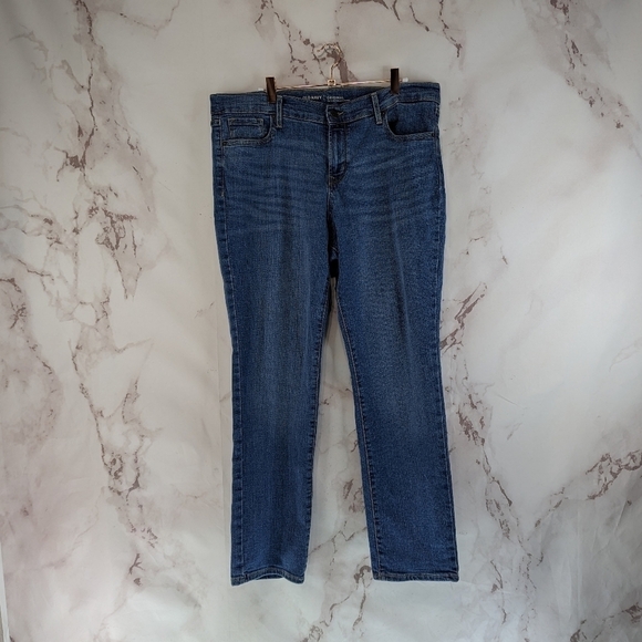 Old Navy Jeans Womens 14 Short Original Mid Rise Medium Wash Denim Straight - Picture 1 of 11